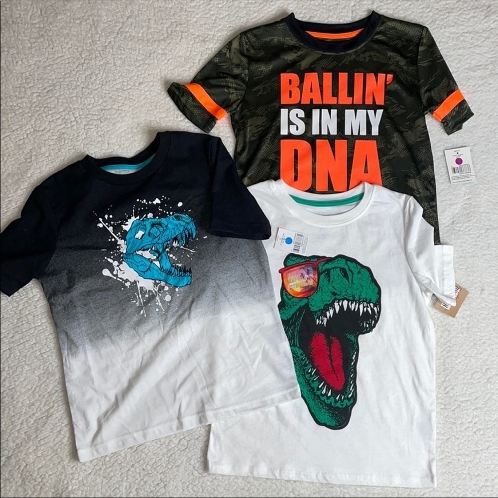 Balling in DNA Camo Shirt Dinosaur shirts Lot New Tags Get All 3 New kids Boys